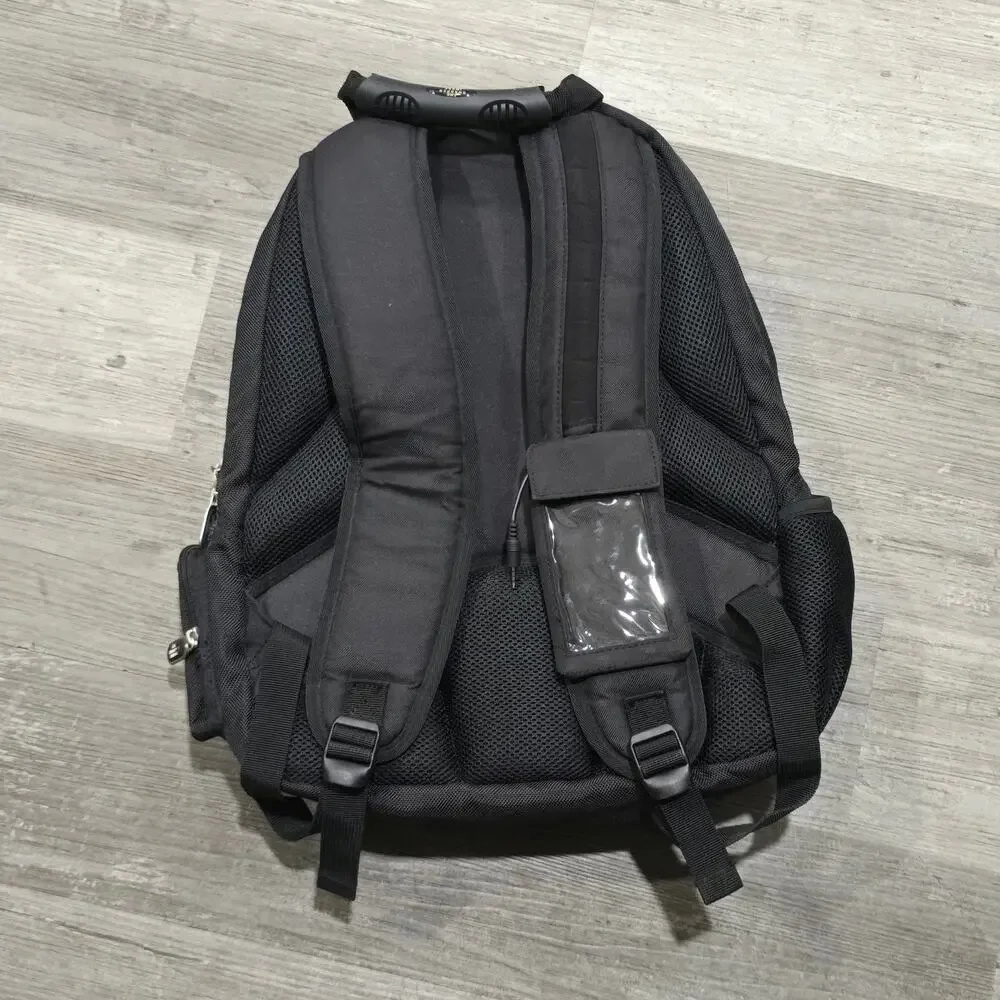 Sharper Image Black Multi Compartment Laptop Backpack Speaker System